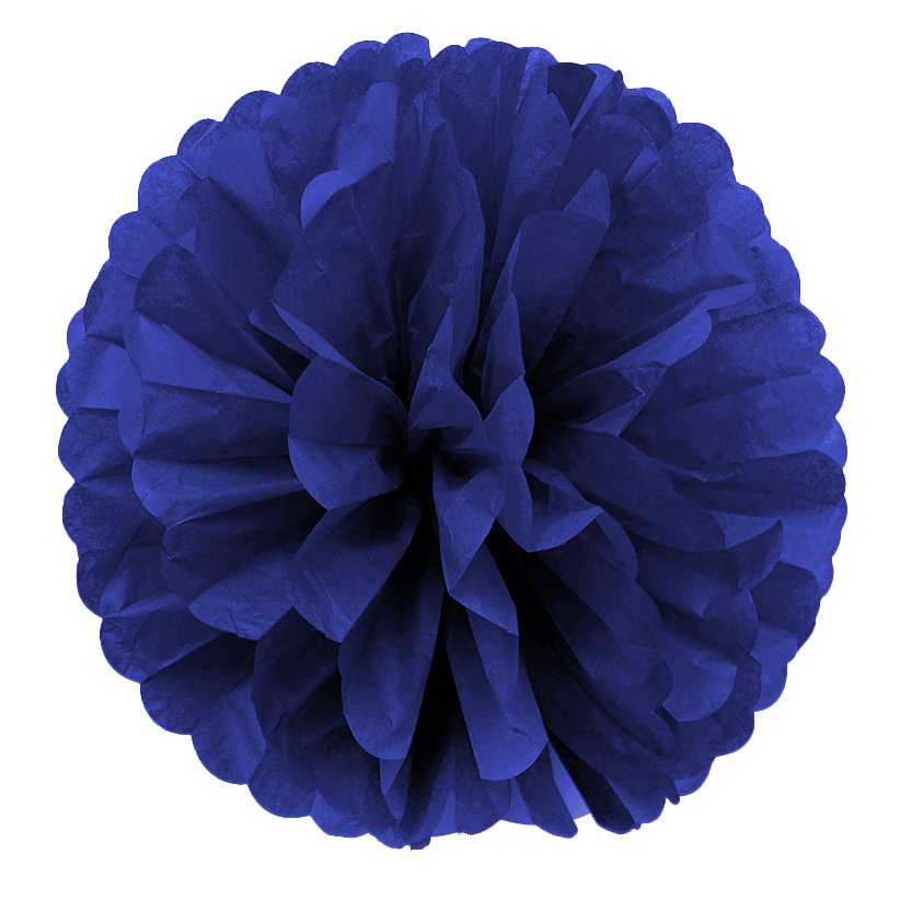 Papir pompon mørkeblå | pomponer | - Pachia